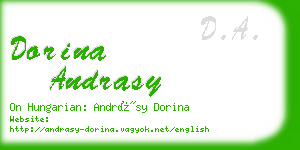 dorina andrasy business card